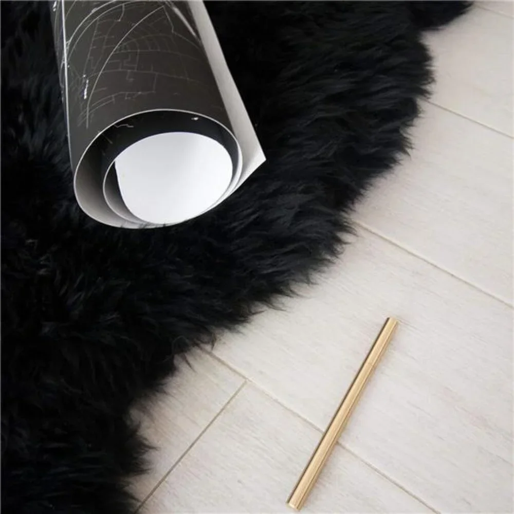 New Premium Genuine Sheepskin Rug Black Real Australia Sheepskin Natural